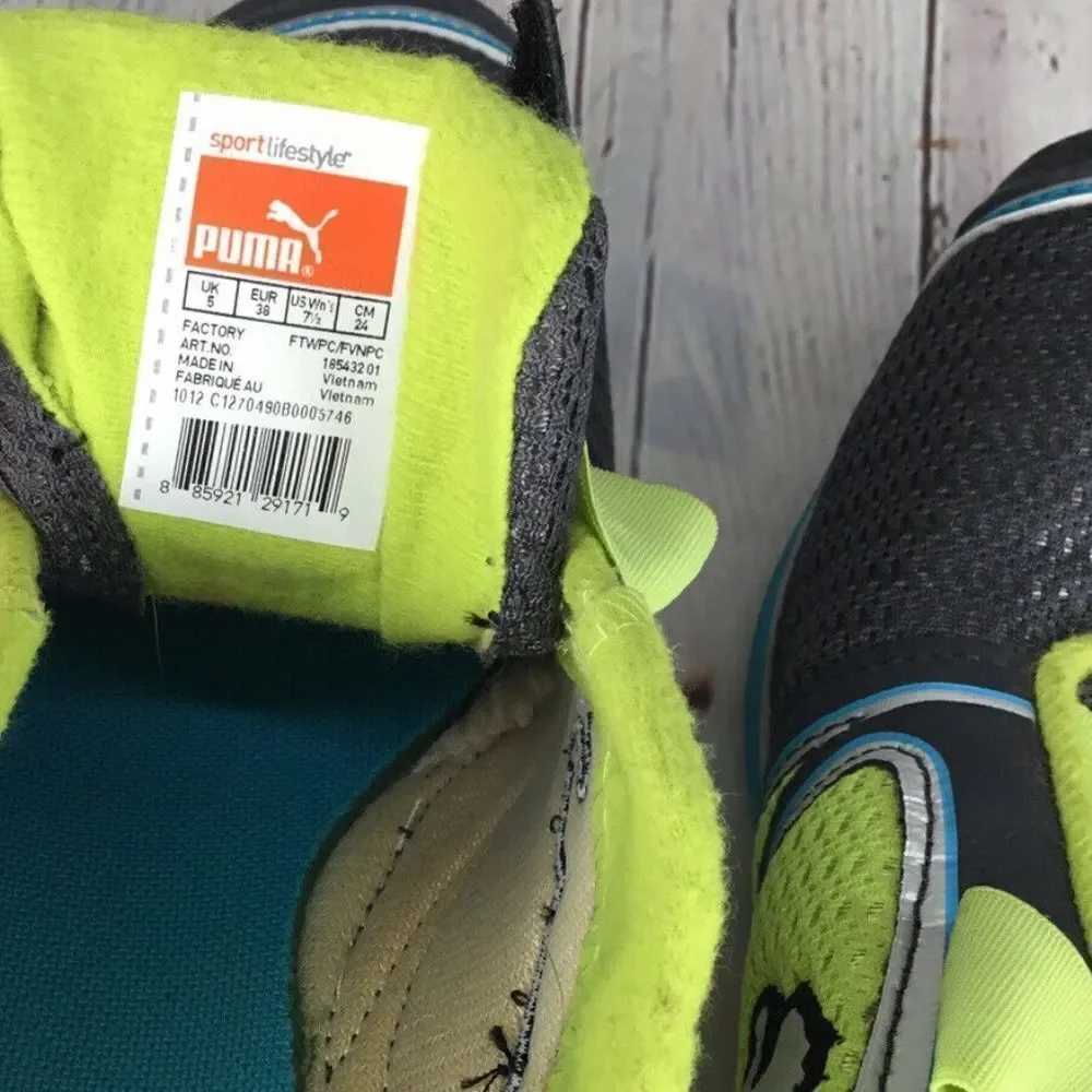Puma Sport Lifestyle Women’s Green/White Running Athletic Shoes Size 7.5‎